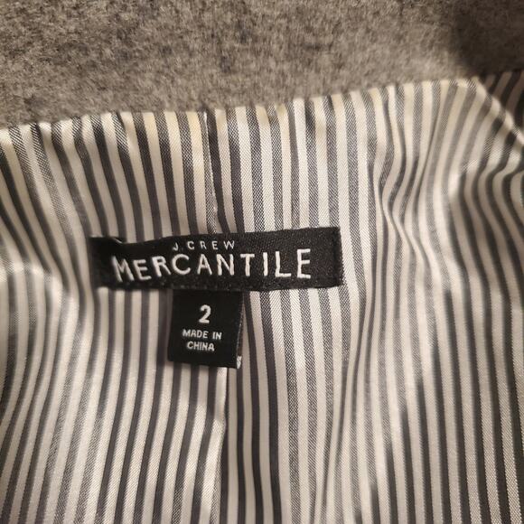 J. Crew Mercantile Size 2 Gray Schoolboy Blazer Wool Blend Preppy Academia - Picture 8 of 13
